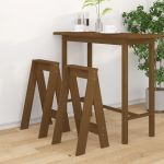 VidaXL Tabourets 2 pcs Marron miel 40x40x75 cm Bois massif de pin