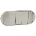 Legrand Enjoliveur Céliane Va-et-vient / poussoir 5 cdes compactes titane