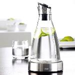 Emsa Carafe avec socle réfrigérant Flow en verre et inox (1,0 L)