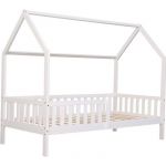 Happy Garden Lit cabane pour enfant 190x90cm blanc MARCEAU Blanc