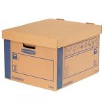 Fellowes Caisse de déménagement Automatique SmoothMove Prime FastFold Box L 43 x l 38,7 x H 28,7 cm - Lot de 5
