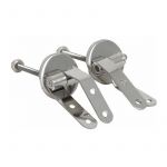 MSV Charnieres en Inox pour Abattant Wc - Gris