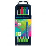 Schneider (Papeterie) Stylos Schneider Fineliner Link-Up - pointe nylon 0,4mm - coloris assortis - étui de 4