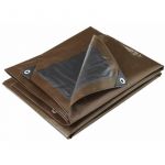 Werkapro Bâche professionnelle marron 350g-m2 4 x 5 m