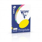 Clairefontaine 4127C - Ramette de 100 feuilles de papier Troph&eacute;e fluo jaune, 21 x 29,7 cm, 80 g/m&sup2;