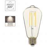 Xanlite Ampoule à filament LED Edison, culot E27, 8W cons. (75W eq.), lumière blanc neutre