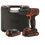 Black & Decker Black + Decker BDCDC18KB-QW Perceuse sans fil 18 V avec 2 batteries chargeur 3 h
