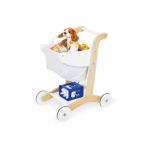 Pinolino Erna Chariot de Courses en Bois Hauteur de la poignée coulissante 50 cm Convient aux Enfants à partir de 3 Ans Blanc