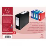 Exacompta Lot de 10 boîtes de classement à pression dos 100mm - A4 - Noir - 59931E