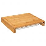 Five Planche à découper en Bambou avec bac tiroir intégré en Inox