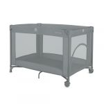 Lionelo Lit de Voyage pour Bébé Amelie de la Naissance à 15 kg, Petit, Pliable, Matelas Pliable Moelleux, 100,5x70,5 cm, 2 Roues, Entrée Latérale, Sac de Transport (Grey)