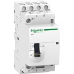 Schneider Electric A9C21833 iCT contacteur à commande manuelle, Acti9, 25 A, 3NO, 230-240VCA, 50 Hz, Blanc