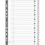 Exacompta 1721E - Intercalaires 1-20 20 positions, format A4, en polypro souple, coloris blanc
