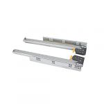 Emuca Coulisses Silver &agrave; sortie totale avec amortie et crochet, 540, Zingu&eacute;, Acier - Zingu&eacute;