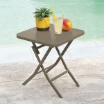 Sp Ride Table d'ap pliante 40x40 Greensboro tonka spéride Taupe Tonka
