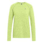 Odlo Essential Seamless Haut Manches Longues Femmes - Jaune Lemon, Taille XL