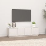 VidaXL Meuble TV Blanc 140x40x40 cm Bois de pin massif