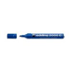 Edding Marqueur permanent E 2000 - pointe ogive - encre indélibile bleue sans solvant