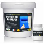 Arcane industries Peinture carrelage sol - R&eacute;sine pour recouvrir fa&iuml;ence et carreaux - PEINTURE CARRELAGE - RAL 1023 Jaune - Kit 1 Kg jusqu'a 5m&sup2;