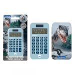 Lexibook Dinosaure, Calculatrice de Poche avec Couvercle de Protection, Fonctions Classiques et évoluées, à Piles et Solaire, Bleu, C45DINO