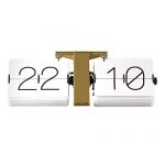 Present time Horloge moderne bicolore Flip No Case Blanc et doré - Blanc et doré