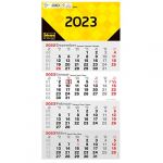 Idena 13936-4 mois Calendrier mural 2023 avec curseur 30 x 61 cm Calendrier de bureau 4 mois