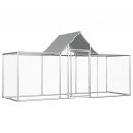 VidaXL Gallinero de acero galvanizado 3x1x1,5 m