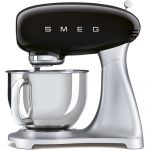 Smeg Robot sur Socle avec Bol Inox 4,8 Litres + Kit P&acirc;tissier (fouet, Batteur, Petrin) Smf02bleu
