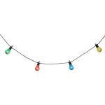 Guirlande solaire à LED Ampoule Multicolore/Blanc chaud