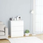 VidaXL Buffet Blanc 60x35x76 cm Aggloméré