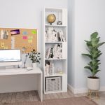 VidaXL Bibliothèque Séparateur de Pièce Blanc 45x24x159 cm Aggloméré Etagère