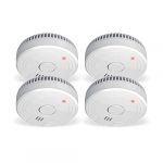 Elro FS1801 Détecteur de fumée - Conforme à la norme européenne EN14604 - 4 pièces