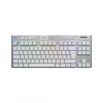 Logitech sans fil ultra-plat G915 X LIGHTSPEED TKL, GL Brown Tactile - PC/Mac - Blanc