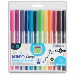 JPC CR&Eacute;ATIONS Feutres pointe moyenne assortis - pochette de 12