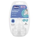 Chicco T&eacute;tine Physiologique Anti-Coliques D&eacute;bit Rapide +4m Lot de 2