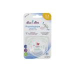 Luc et Léa Sucette Silicone Physiologique avec Anneau 0-6 Mois - J'aime mon Doudou