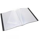 Waytex Protège documents A4 931410 60 vues 30 pochettes couverture polypro souple noir