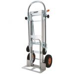Rondy Diable aluminium 3 en 1 - charge maxi 250kg - 2 roues pivotantes - 2 roues gonflables - Plateau 45,5 x 18 cm