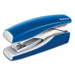 Leitz Agrafeuse sur socle NeXXt Softpress Flat Clinch, agrafes 24-26/6, 24/8, capacité 30 feuilles. Bleu