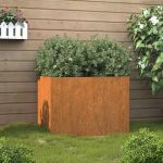 VidaXL Jardinière Gris 62x47x46 cm Acier corten