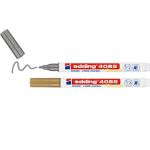 Edding Set de Marqueurs craie 4085 - Doré - Argent - Pointe fine - 2 pcs