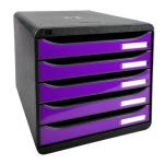 Exacompta 3097220D - BIG-BOX PLUS, coloris noir/violet brillant