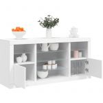 VidaXL Buffet avec lumières LED blanc 142,5x37x67 cm
