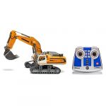 Siku 6740, Liebherr R980 SME Excavateur sur Chenilles, Télécommandé, 1:32, Télécommande Bluetooth incluse, Pilotage possible via App avec Son, métal/plastique, Jaune