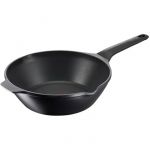 Lagostina Ar&ocirc;me Wok antiadh&eacute;sif en aluminium moul&eacute; sous pression &Oslash; 28 cm, po&ecirc;le &agrave; induction, gaz et four avec indicateur de cuisson thermo-Signal et rev&ecirc;tement titane pour maintenir la chaleur