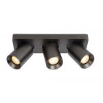 Lucide NIGEL - Plafonnier - LED Dim to warm - GU10 - 3x5W 2200K/3000K - Anthracite