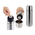 Free and Easy excellente bouteille t rmos d'un litre en acier inoxydable argent&eacute;