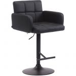 CLP Tabouret de bar Los Angeles similicuir, Noir -Noir