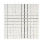 Mosaïque en solid surface 30 x 30 cm - carreau 2,5 x 2,5 cm blanc pur lisse