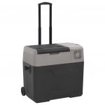 VidaXL Glacière avec roue et poignée noir et gris 40 L polypropylène
